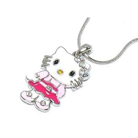 Famous Kitty Pink Pendant Girls Necklace