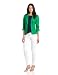 Calvin Klein Women's 1 Button Color Jacket, Emerald, 10