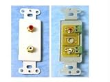 Cables To Go 37067 Decorative Dual RCA Insert (Ivory)