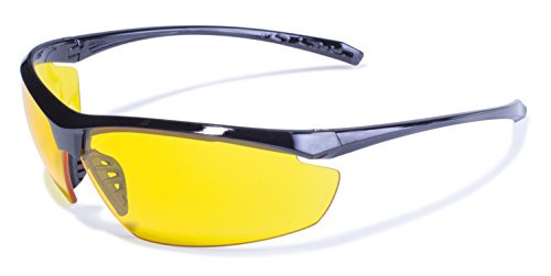 Safety lieutenant safety glasses with yellow tint lens