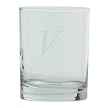 Block Monogram Double Old Fashioned Set of 4 - V
