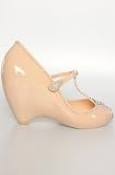 Melissa Shoes The Melissa Vinyl + J. Maskrey in Beige with Swarovsky Crystals,Shoes for Women