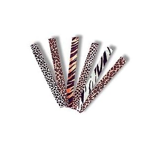 12 animal print slap bracelets - party favor toy bracelet set