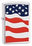 Brushed Chrome, American Flag