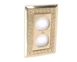 Greek Key Duplex Outlet Plate