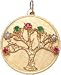 Tree of Life on Disc, 14K Gold Charm