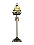 Dale Tiffany TB100907 Lewellen Buffet Lamp - Antique Bronze Sand and Art Glass Shade