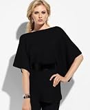 AK Anne Klein Kimono-Sleeve Boat-Neck Sweater