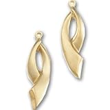 14K Yellow Gold Earring Jacket Pair