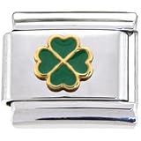 GREEN SHAMROCK Italian Charm