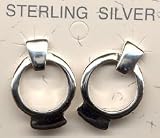 Round Drop Sterling Silver Earrings