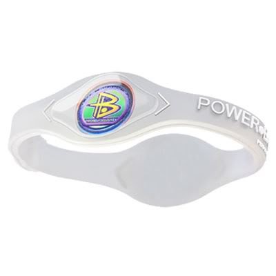 Power Balance Silicone Wristband-Large-White/White