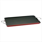 Gourmet Reserved Hard Base Double Burner Griddle in Red