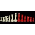 ChessCentral's Red Imperial Chess Set with Chess Pieces, Black Board, and Bag