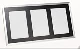 Fetco International Triple Frame With Wood Mat 4 X 6, Aluminum/(Black