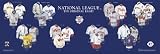 National League Original 8 Teams 5 x 15 Uniform History Plaque