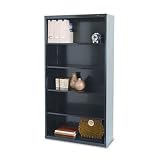 Tennsco 5-Shelf Metal Bookcase (Black)