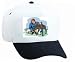 White Cap with man, hunting, human, body, individuals, sandwich, individual, doberman, persons, dogs, humans, food, people, person, dog, terrier, snack, share