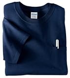 Gildan Ultra Cotton - 100% Cotton T-Shirt with Pocket Navy-XL