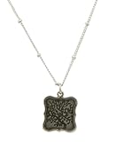 Double Sided Tree of Life Pendant Necklace, Natural Metallic Finish