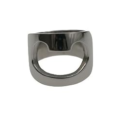 316L Stainless Steel Laser Cut Ring (Bottle Opener), Width:20mm, Sizes:8.0-13.0, High Polish