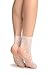White Roses Lace With Comfort Top Ankle High Socks - Socks