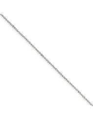 .7mm, 14 Karat White Gold, Ropa Chain - 18 inch