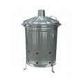 GALVANISED GARDEN INCINERATOR FIRE BIN GOOD QUALITY NEW