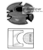 Freeborn PC-24-006 Pro Line Half Round Concave Shaper Cutter Carbide tipped