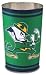 These high quality metal waste baskets are great for a rec room, child's room, bathroom or anywhere you want to show your team spirit! They are 15" tall, and about 10" wide at the top. They have a tapered top, and feature bright colors and great graphics. The graphics are on both sides of the trash can. Made by WinCraft.