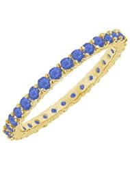 Sapphire Eternity Bangle 14K Yellow Gold - 10.00 CT TGW