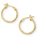 14K Yellow Gold Hoop Pierced Earrings (Pair) for Teens