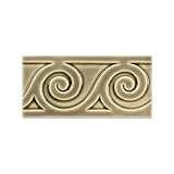 Adex USA Hampton Listello Sea 3 x 6 Olive Ceramic Tile & Stone