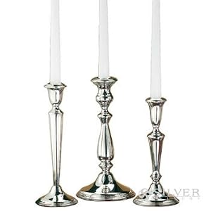 Empire Sterling Plain Border Candlestick - 10 by 