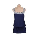 It Figures! C Cup and Up Collection (larger bra cup) Hero Stripe Skirtini Style Swimsuit... by It Figures