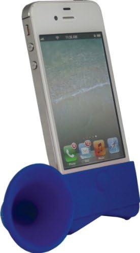 yby Soft Horn Style Amplifier Stand for iPhone 4/4S (Blue)