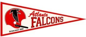 Buy Atlanta Falcons 13 x 32 Throwback Pennant from Winning Streak Sports by Winning Streak