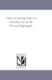 Notes on nursing: what it is, and what it is not. By Florence Nightingale.