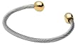 Sabona Professional Steel Twist Magnetic Bracelet with Gold Balls, Size XL