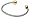 Sabona Professional Steel Twist Magnetic Bracelet with Gold Balls, Size XL