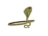 Cobra Upper Arm Coil Flexible Bracelet in Antique Brass