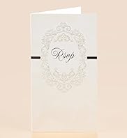 Cream and Black RSVP Cards