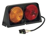 Fulton Dual AG Light with Amber/Amber Red/Blank with Brake Light Function Including Left Hand 4-Flat Male Plug