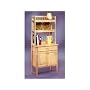 Wood Baker's Rack with Hutch