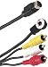 Pioneer Cdar600 Av Input Composite Cable (Male Din) With Ir Repeater