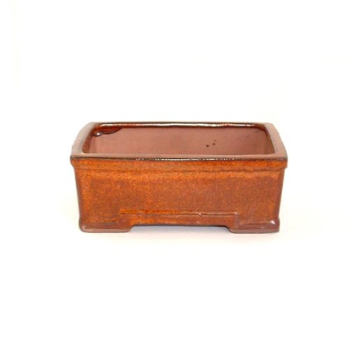 16cm Brown Rectangle Bonsai Pot
