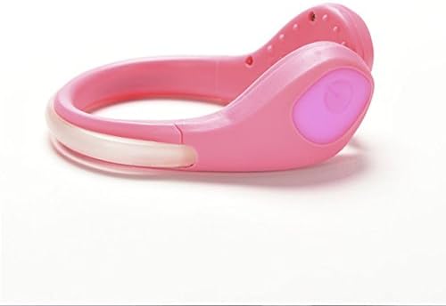 2pcs Premium Quality Running Shoe Lights with LED Safety Lights - Reflective Running Gear for Running, Cycling, Walking, Jogging, Horse Riding &amp; Outdoor Sports(Pink)