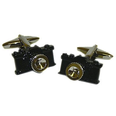 Novelty Black Camera Cufflinks