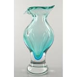 Glass Vase Heavy & Elegant 100% Handblown Art X913