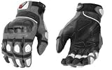 JOE ROCKET SUPERMOTO TEXTILE GLOVES SILVER/BLK/WHITE MD 5561703